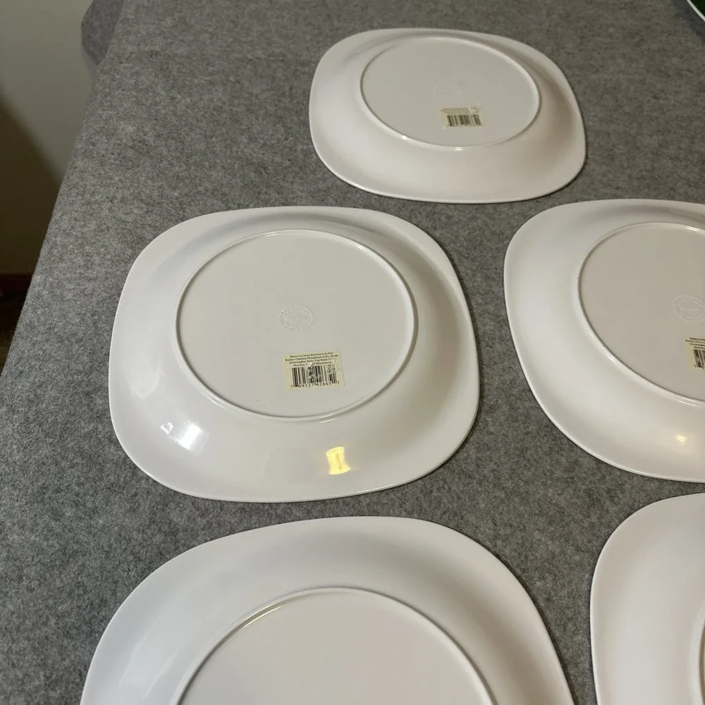 Vintage Keller-Charles Set Of 5 Holiday  Melamine  Plates Christmas Wreath